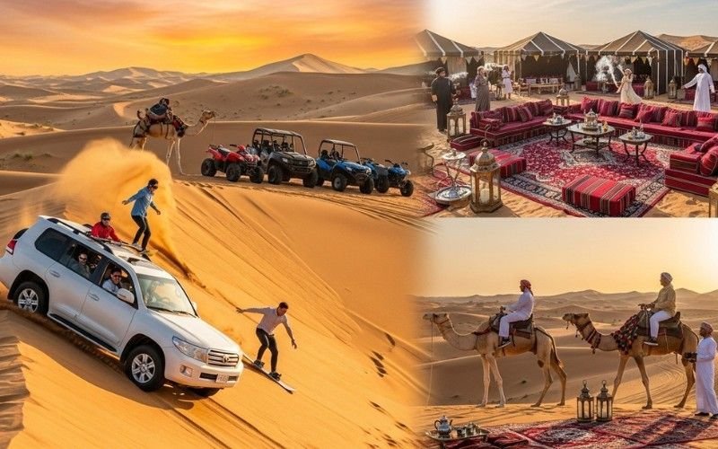 VIP desert camp Dubai with gourmet dinner and private seating for luxury desert safari Dubai
