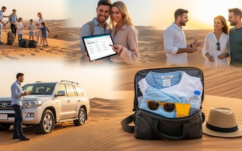 Guests enjoying bbq dinner under the stars Dubai during a luxury safari