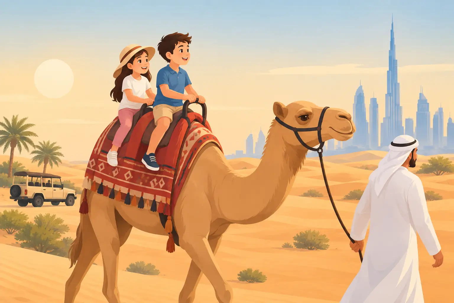 Can Children Join Camel Rides on a Dubai Safari?